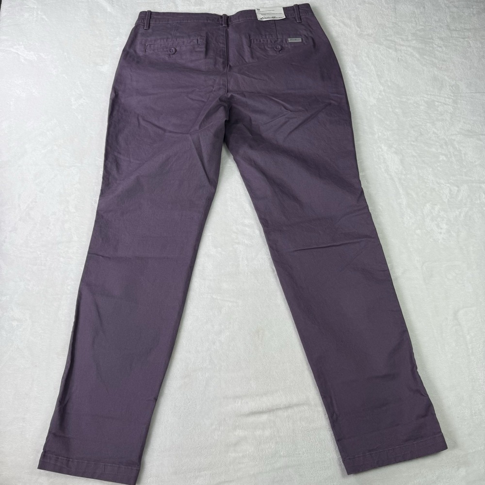 Eddie Bauer Pants Womens 10 Legend Wash Boyfriend Purple Mid Rise Relaxed NWT - Picture 3 of 12